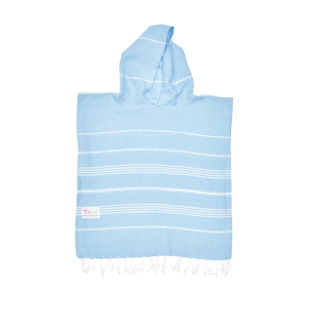 Baby Blue Kids Beach Hooded Towel