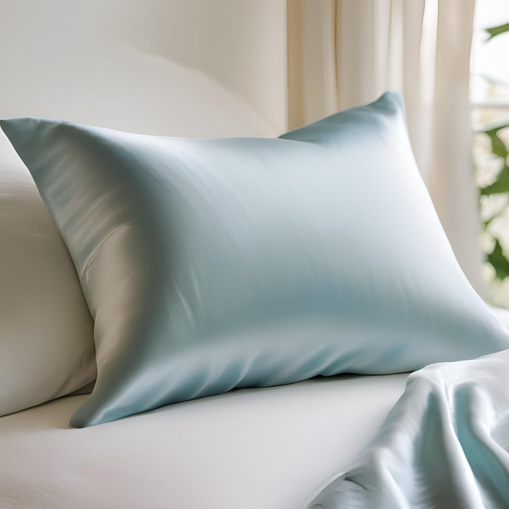 100% Mulberry Silk Pillowcase - Powder Blue
