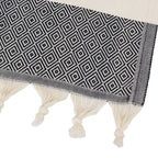 Black and White Turkish Towel Corner Tolu Australia