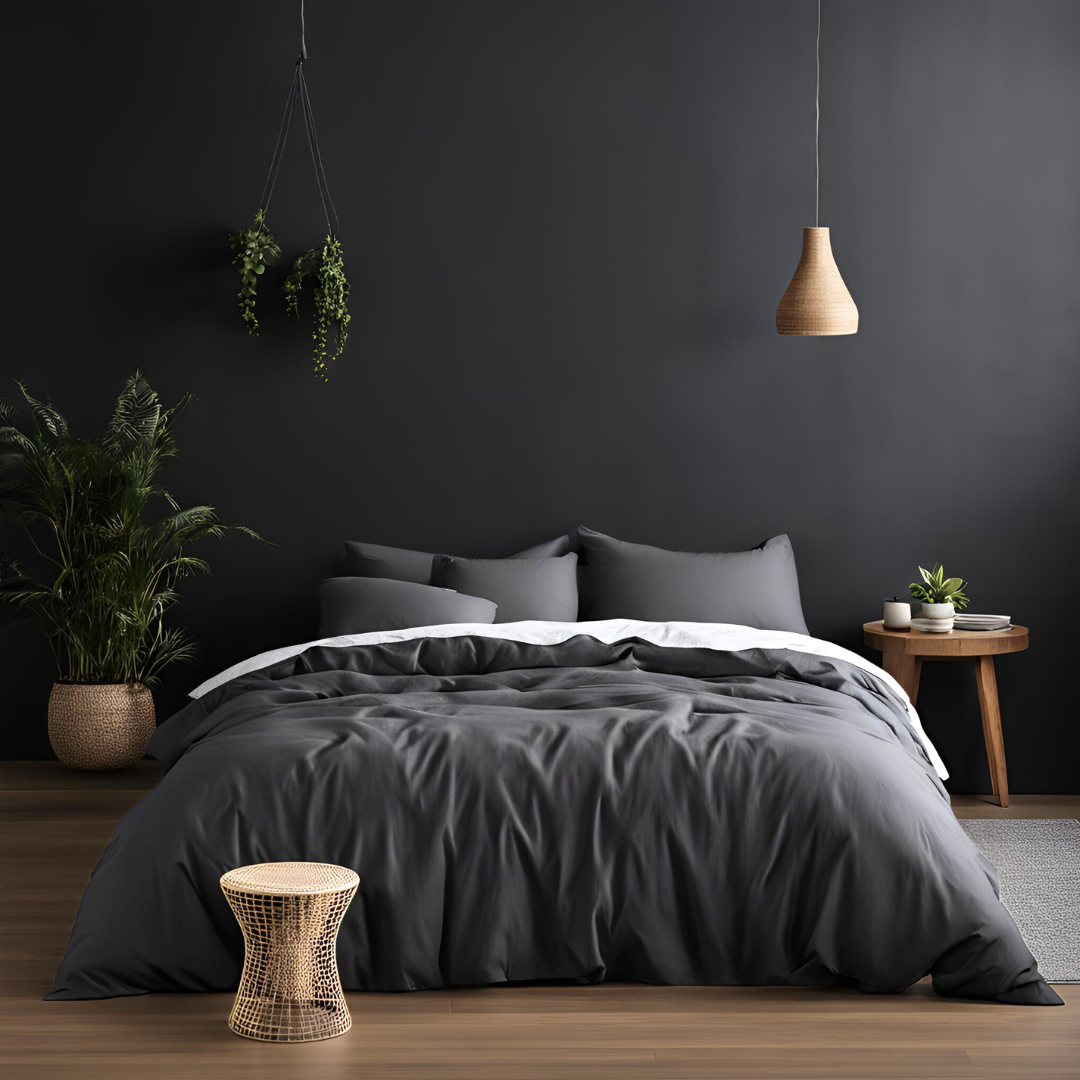 Charcoal Grey Quilt cover set