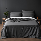 100% Cotton - Charcoal Grey Flat Sheet