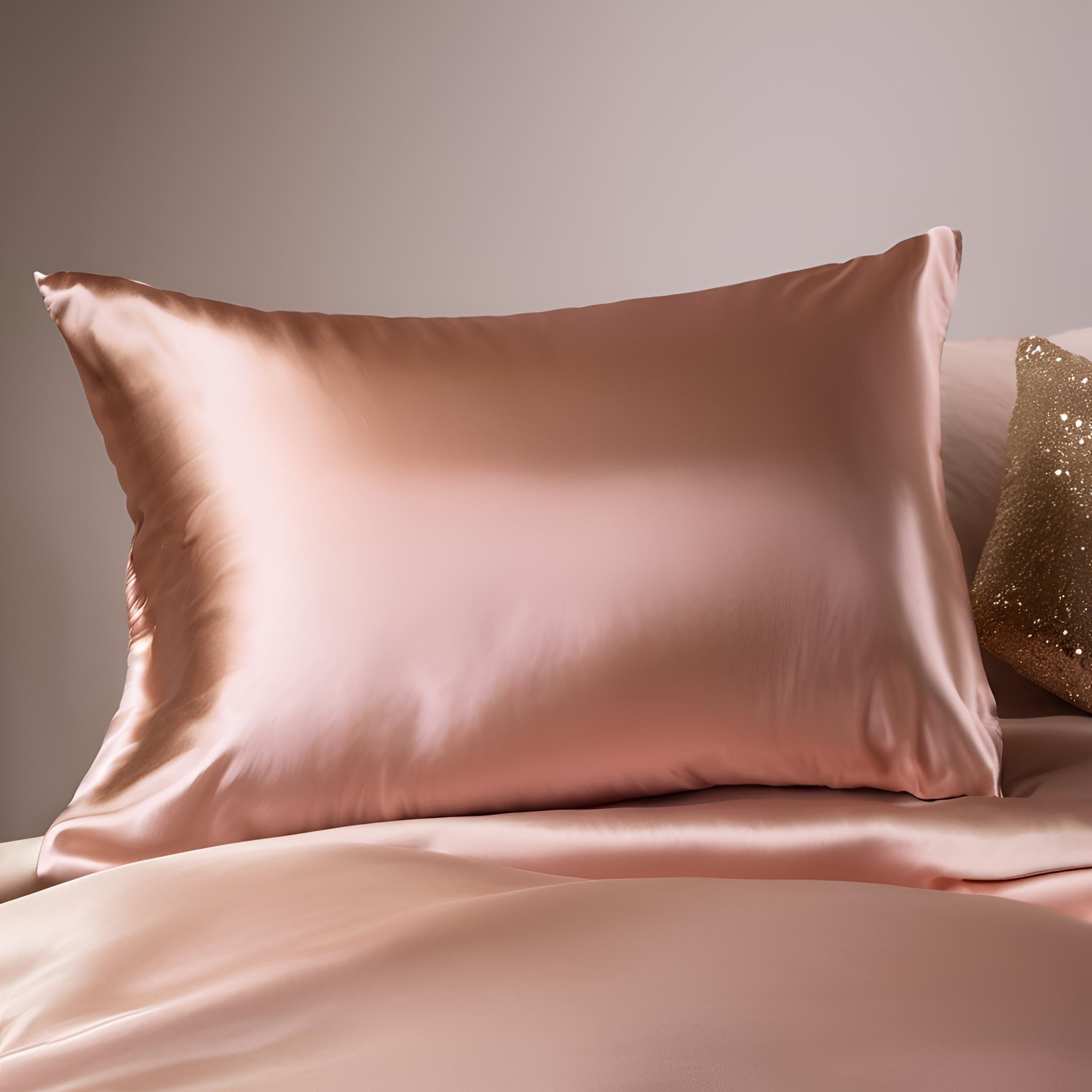 100% Mulberry Silk Pillowcase - Rose Gold