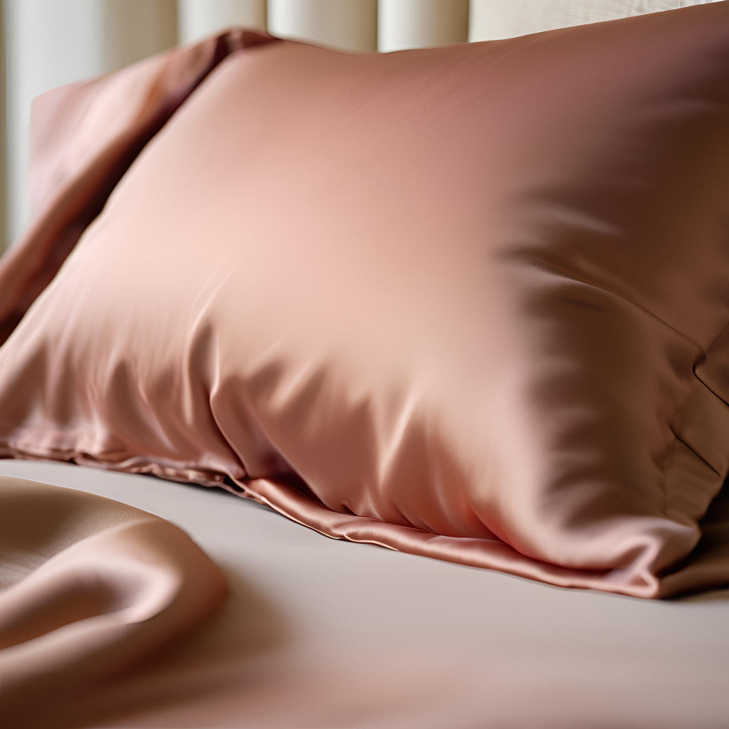 100% Mulberry Silk Pillowcase - Rose Gold