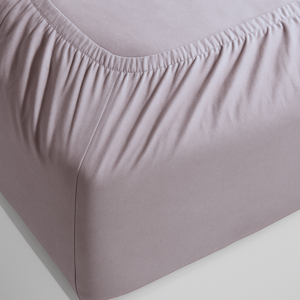 100% Cotton - Grey Lilac Bed Sheet Set