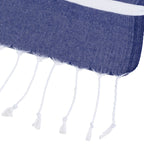 Navy Stripes Thin Turkish Towel Tolu Australia Corner