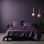 Dark Purple Doona Cover, Full Bed Look