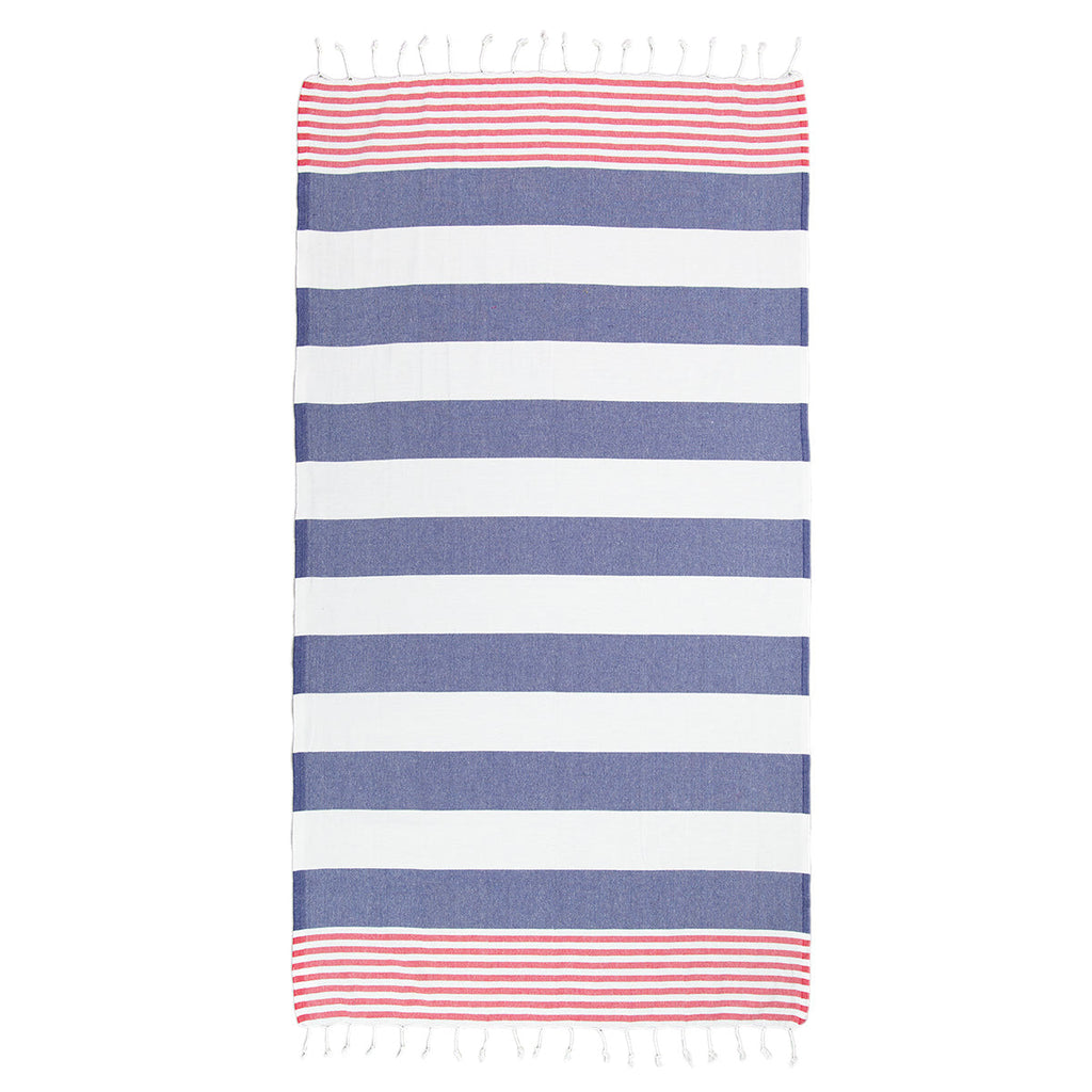 Sailor Blue Thin Turkish Towel Tolu Australia Full