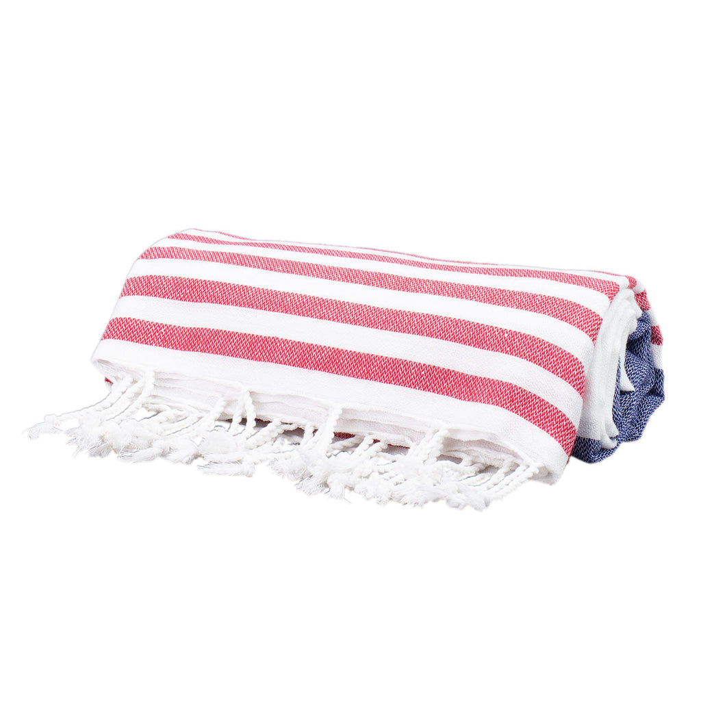 Sailor Blue Thin Turkish Towel Tolu Australia Roll