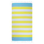 Yellow and Blue Thin Turkish Towel tolu australia