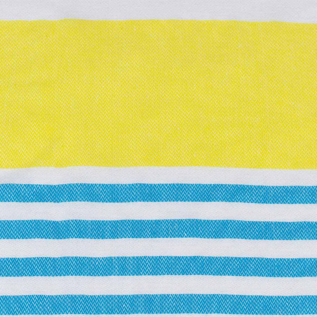 Yellow and Blue Thin Turkish Towel tolu australia