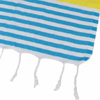 Yellow and Blue Thin Turkish Towel tolu australia