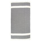 ZigZag Black with white Stripe Beach Turkish Towel Tolu Australia