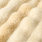 Beige Pebbles Faux Fur Throw Blanket. 150cm x 200cm