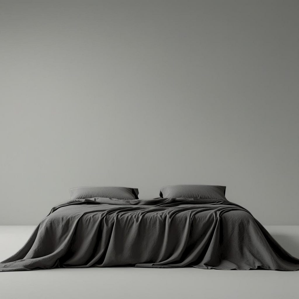 Set of Two 100% Cotton Pillowcase - Charcoal Grey