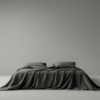 Set of Two 100% Cotton Pillowcase - Charcoal Grey