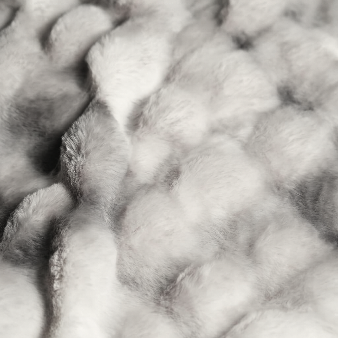 Grey Pebbles Faux Fur Throw Blanket 150 cm x 200 cm