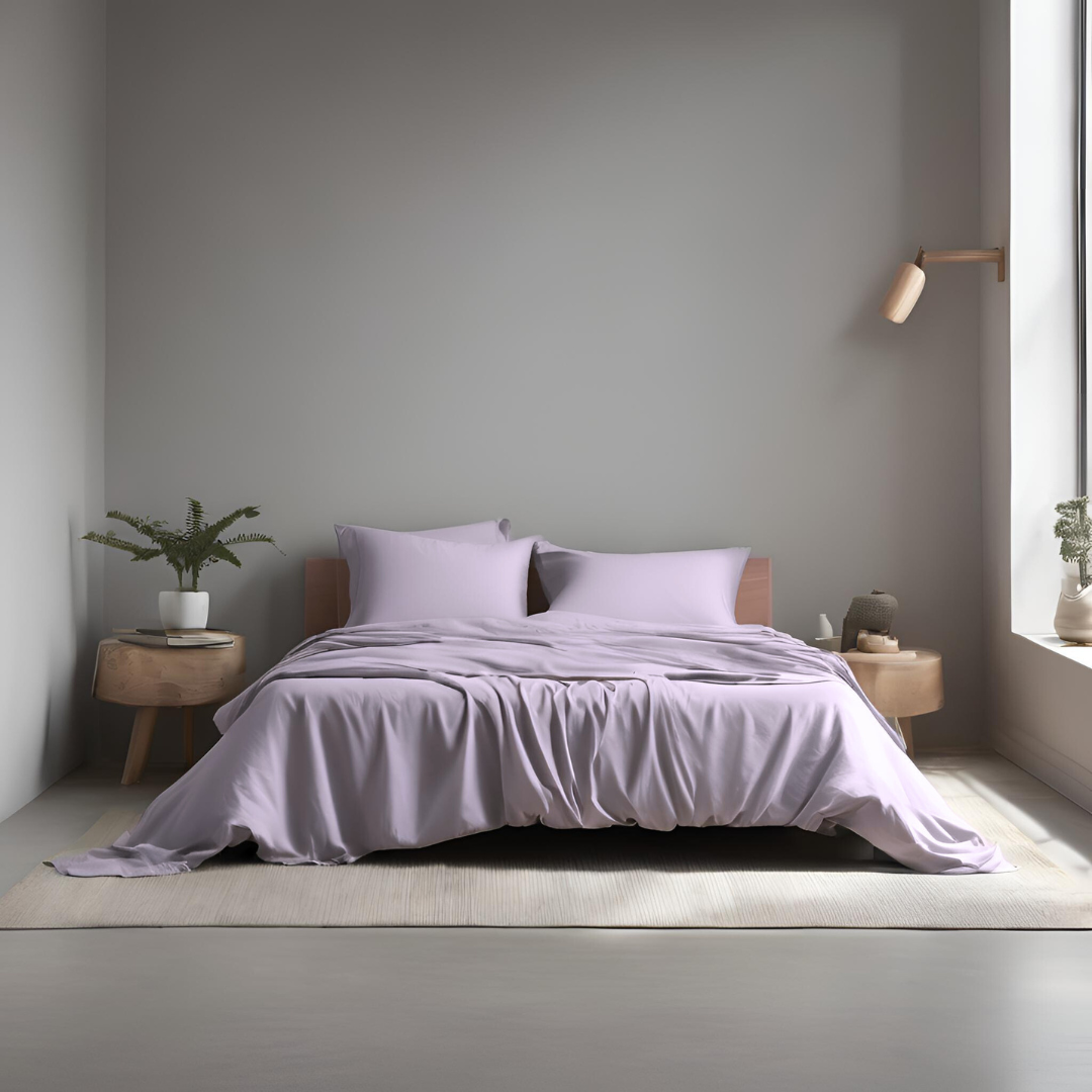 lilac bed sheet set