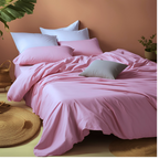pink fitted sheet