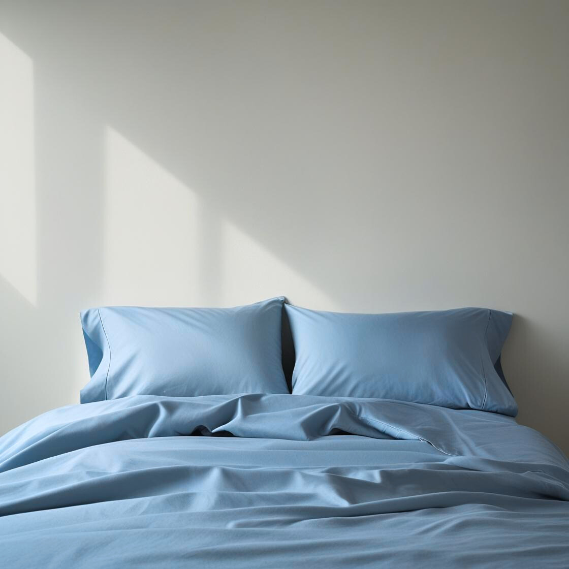 Set of Two 100% Cotton Pillowcase - Sky Blue