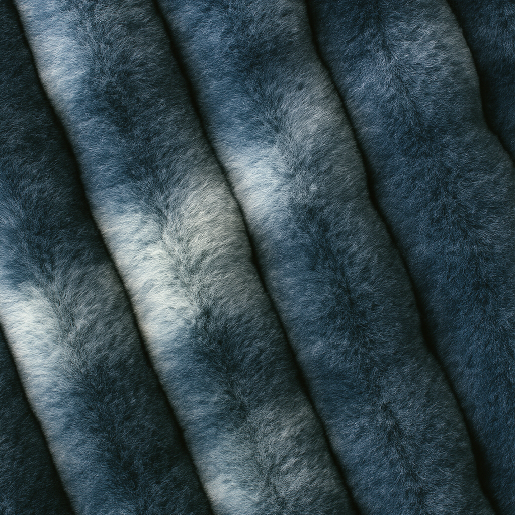 Deep Blue Faux Fur Throw Blanket 150cm x 200cm